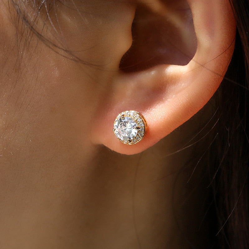 Classic Cubic Zirconia Bead Stud Earring