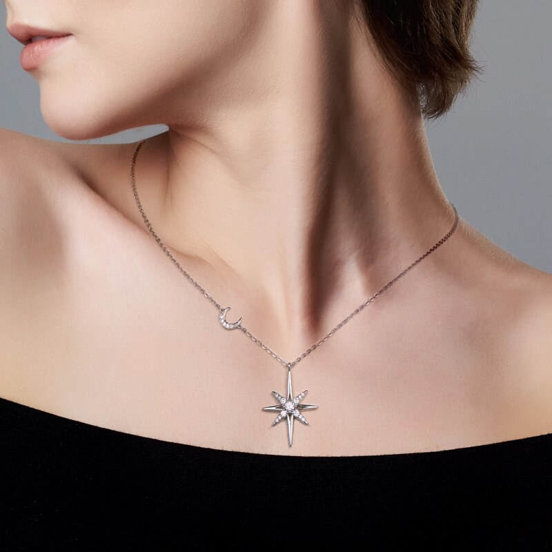 Star & Moon Pendant Necklace