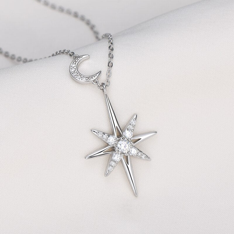 Star & Moon Pendant Necklace